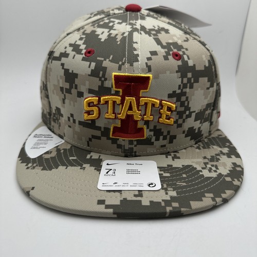 Nike Iowa State Cyclones Aero True Fitted Baseball Hat - Digi Camo 7 3/4. GR61 - Picture 2 of 7