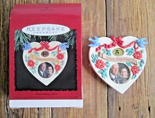 NEW Happy Anniversary Year Hallmark Ornament Photo Holder Personalize 10th 25th