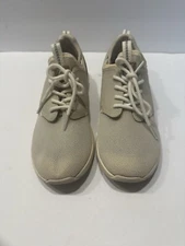 Reef Cruiser Low-Top Lace Up Sneakers Lightweight Shoes Cream/Tan Women’s 7 Euc