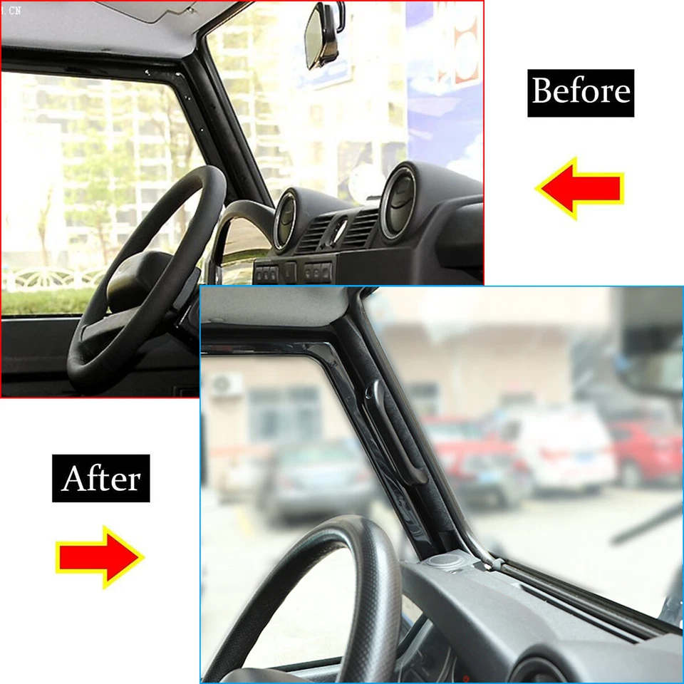 2PCS Interior Front Pillar Door Grab Handles For Land Rover Defender 2014-2018 - image 2 of 4