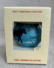 FIRST CHRISTMAS TOGETHER 1980 HALLMARK KEEPSAKE ORNAMENT NIB