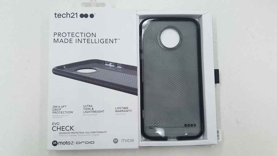 Tech21 Evo Check Case Cover for Motorola Moto Z Droid Smokey Black - Image 3 of 4
