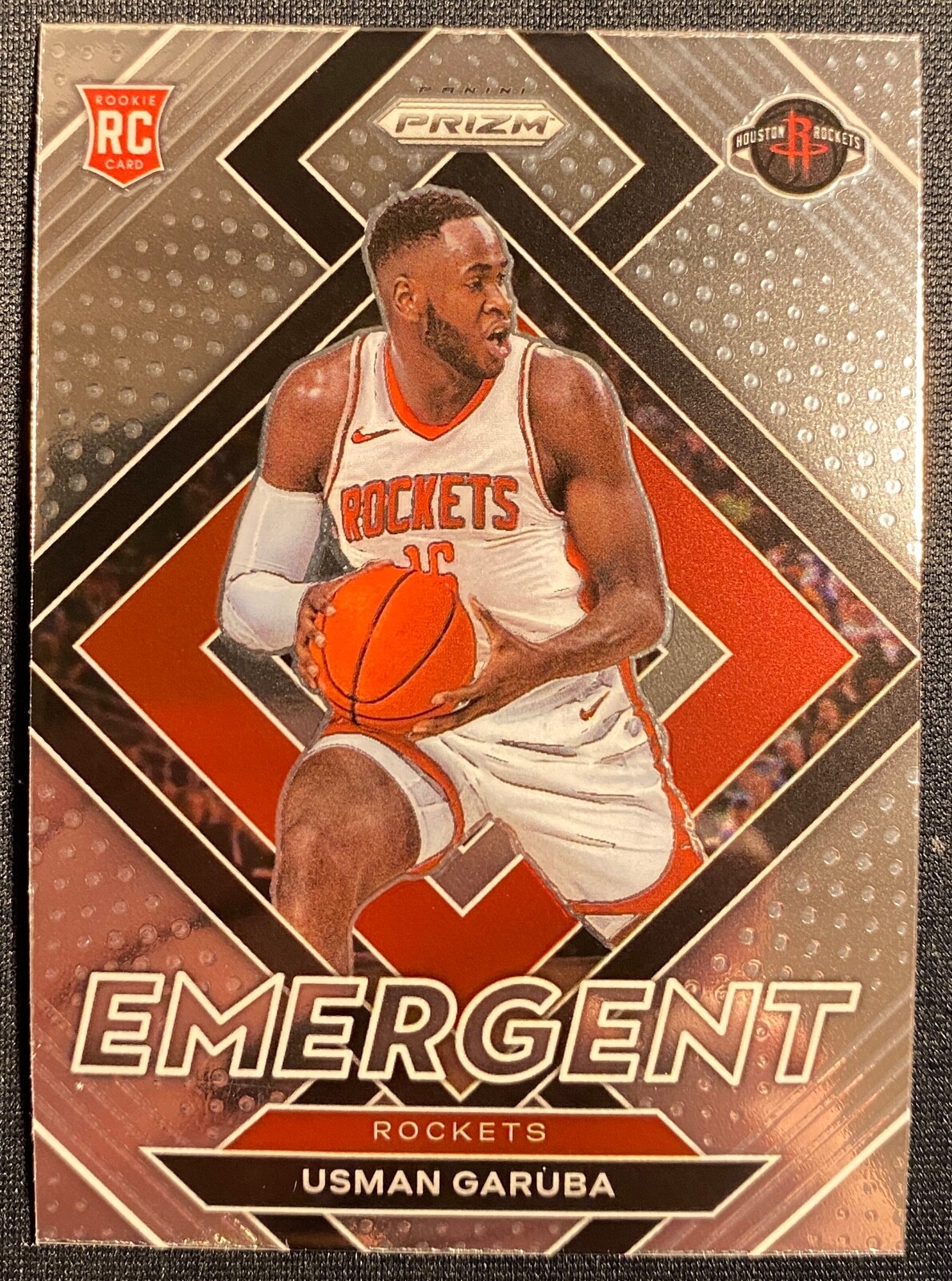 Usman Garuba 2021-22 Panini Prizm RC Rookie Emergent Chrome Insert ROCKETS