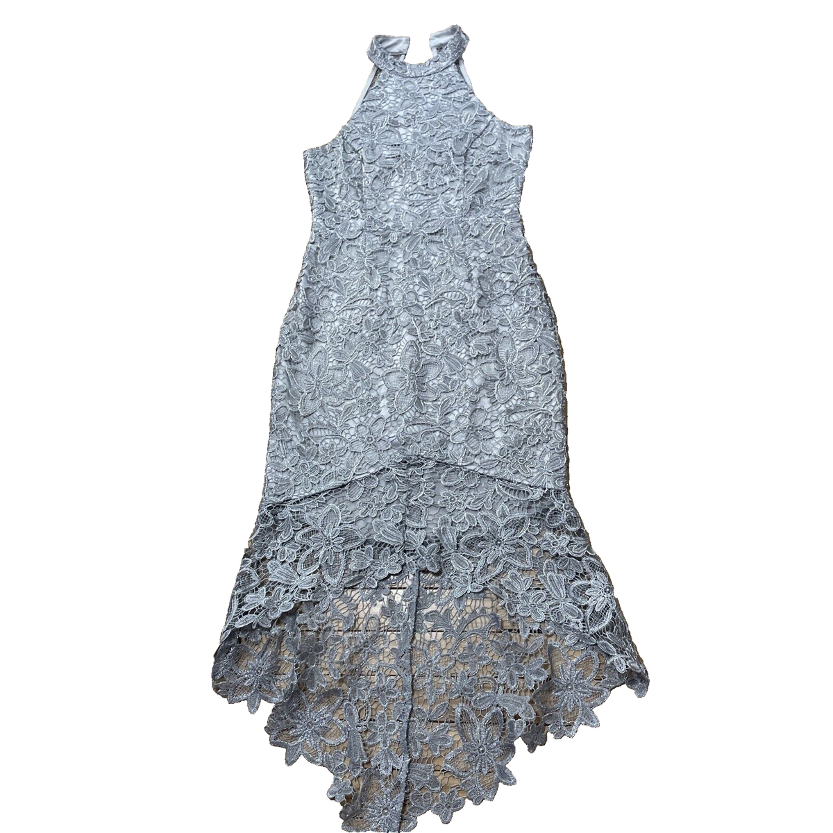 LIPSY VIP COLLECTION Dress Women 6 Gray Floral Sequin Romantic Metal Sheer  Fairy | eBay