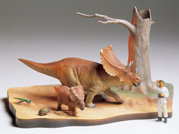 Tamiya 60101 - 1/35 Dinosaur - Chasmosaurus - Diorama Set- New