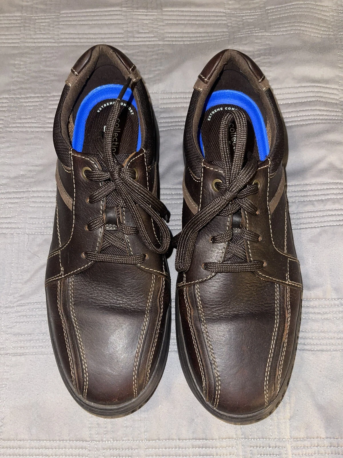 Clarks Collection 14885 scarpe Oxford stringate in pelle marrone da uomo taglia US 11