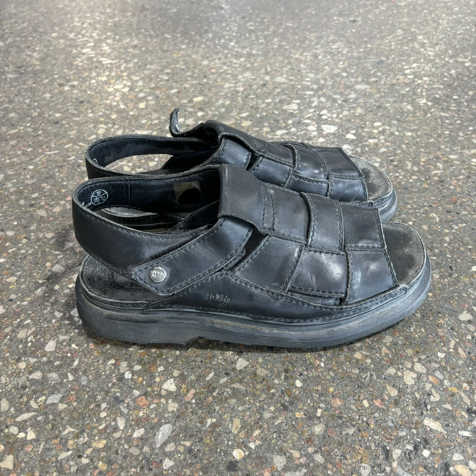 Sandalias Y2K Dr. Martens 9070 Fisherman de cuero negro con correa tejida para hombre talla 11 Foto 4 de 4