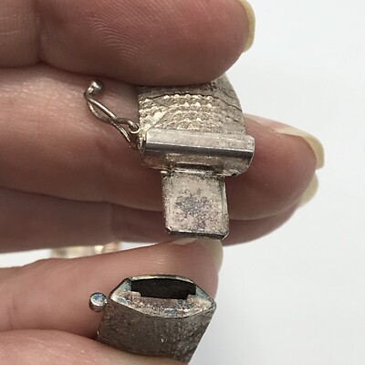 Vintage ITALY 925 Sterling Silver Etched/Diamond Cut Bracelet sz 7