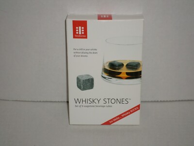 Whiskey Stones Set Of 9 Soapstone Beverage Cubes Teroforma NEW