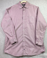 HART SCHAFFNER MARX Pink Geometric Dress Shirt 16.5 Preppy Wedding Business