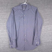 Armani Collezioni Shirt Mens 15 38 Blue Check Slim Fit Dress Long Sleeve Albania