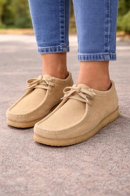 Clarks Originals Wallabee Maple Suede Crepe Sole Moc Toe Shoes M