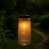 AußEnleuchte Solarlampe Balkonlampe HäNgeleuchte Wetterfest Led Laterne Glas