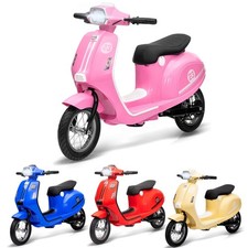 24V 350W Kids Motorcycle Electric Moped Scooter Motorbike Toy with LED for 8-12Y
