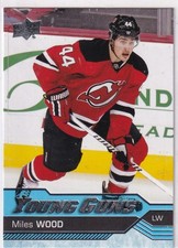 16/17 UD SERIES 2 MILES WOOD YOUNG GUNS RC SP ROOKIE #453