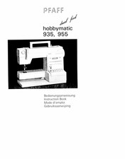 PFAFF Hobbymatic 935, 955 Sewing Machine Inst...