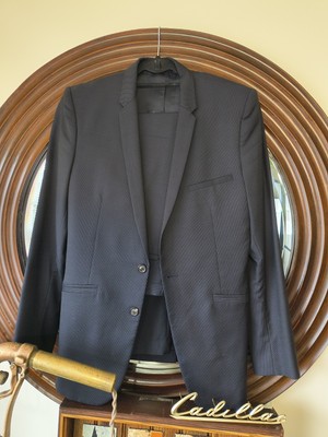Maison Martin Margiela Navy Birdseye Suit, Slim, Surgeon Cuffs 38r US / 48r EU