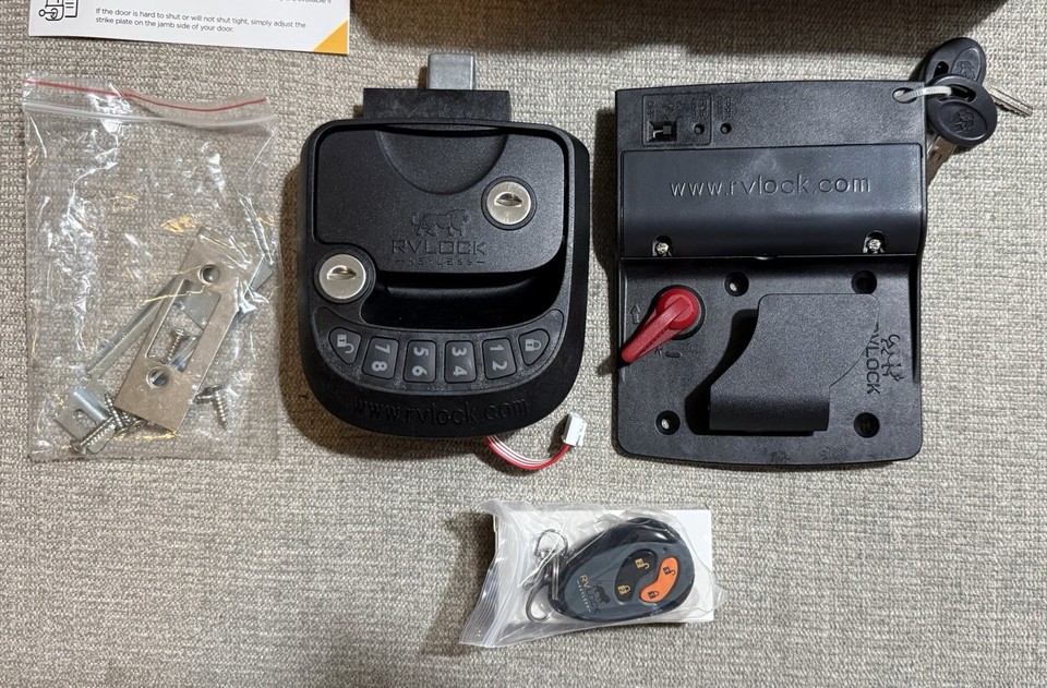 RARE NEW IN BOX RVLock Key Fob and RH Compact Keyless Entry Keypad FREE ...