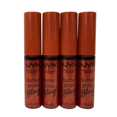 4x NYX Butter Gloss Bling SHIMMER DOWN 0.27 oz Each FULL SIZE SEALED