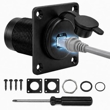 Aluminum Waterproof RJ45 Pass Through Socket for Starlink Gen3  Mini