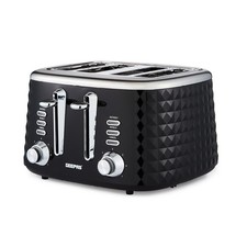 GEEPAS 4-Slice Bread Toaster Black 1750W