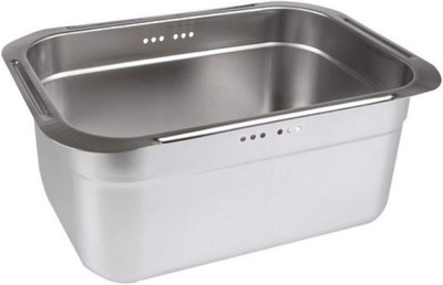 Stainless Steel Basin Bucket Dishpan Dish Washing Bowl Basket Portable Tub Rack
