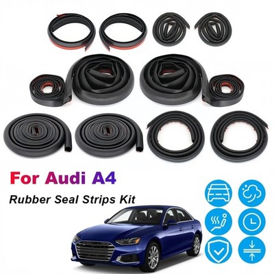 For Audi A4 m Door Edge Rubber Seal Strip Weather Draft Wind Noise Reduction Kit