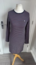 Jack Wills Navy Pink Stripe Long Sleeve T Shirt Dress UK 10 S Casual B74