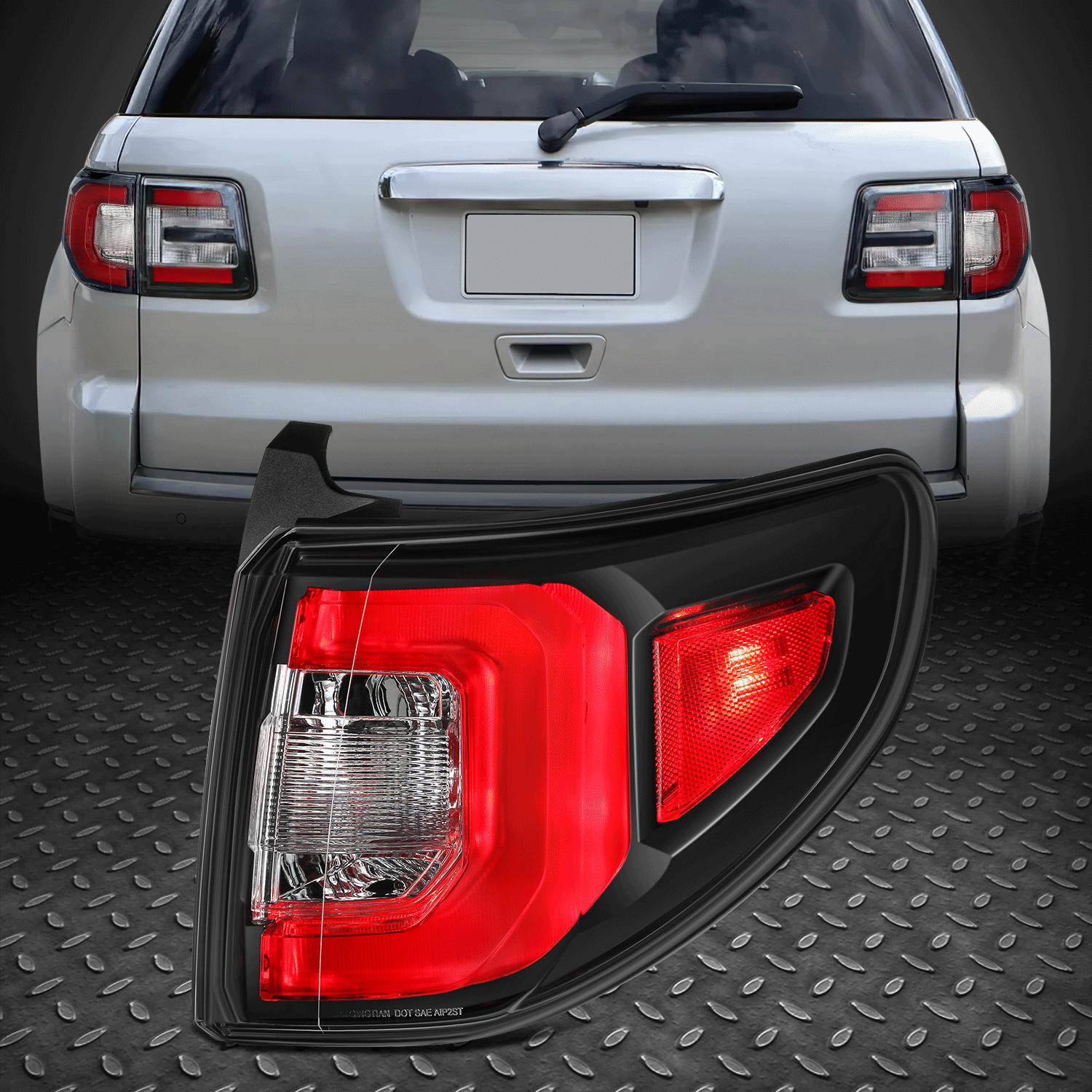 Passenger Right Side Rear Outer LED Tail Light Lamp Assy RH For 13-17 GMC Acadia