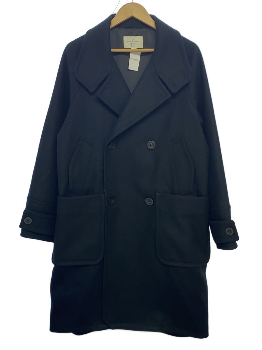 Public Tokyo Super140S Melton Wrap Stand P Coat/Coat/2/Wool/Blk/154651003 3424