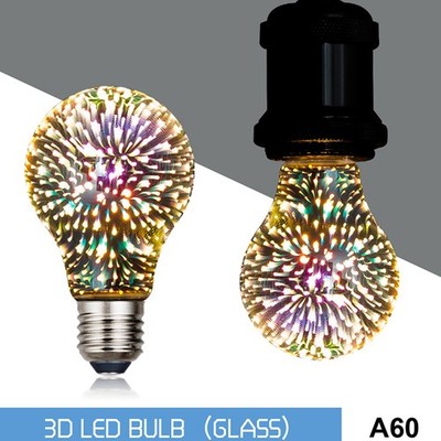 3D Decoration LED Bulb E27 6W 85-265V Vintage Light Bulb Star Fireworks L.H5