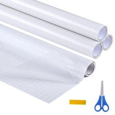 4 Rolls Clear Contact Paper, Self-Adhesive Book Cover, 17 in X 5 Ft