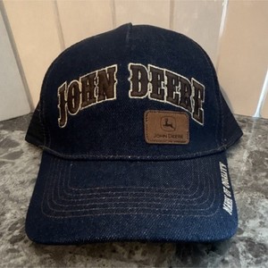 John Deere Denim Mesh Trucker Hat Mark of Quality Agriculture Label