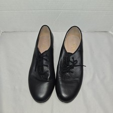 Bloch Dance Womens Girls Shoes 9 1/2 M Black Laced Techno Tap 1H 2T Euc