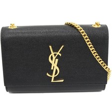 Saint Laurent Kate Grained Calfskin 2Way Shoulder Bag Women Black One Size