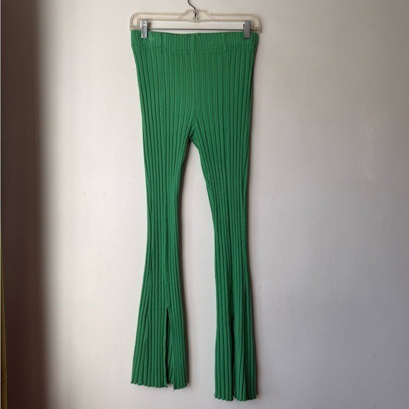 Simon Miller Swish Green Ribbed Pants S