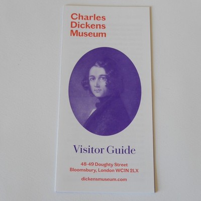 Charles Dickens Museum London Besucherführer Karte Faltblatt Broschüre #AB