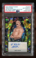 2024 Select WWE #SLISH Iron Sheik Sig Selections Gold Ice PSA/DNA Auto 8