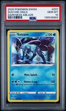 2020 Pokemom SWSH Darkness Ablaze Suicune Holo 037/189 PSA 10 Gem Mint