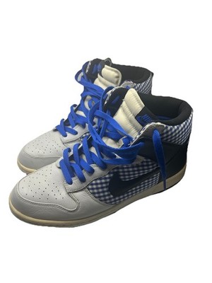 Nike Dunk High Premium 2008 317891-006 Natural Gray Blue Plaid Black Size 11