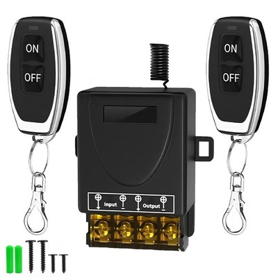 120V Remote Control Switch Wireless,AC 110V-240V 30A RF Relay Switch Kit for ...