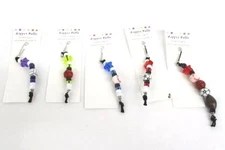 Lot of 5 Sport Zipper Pulls - Baseball, Basketball, Soccer, Football, Volleyball