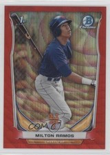 2014 Bowman Draft Chrome Red Wave Refractor 7/25 Milton Ramos #CDP84 2p4
