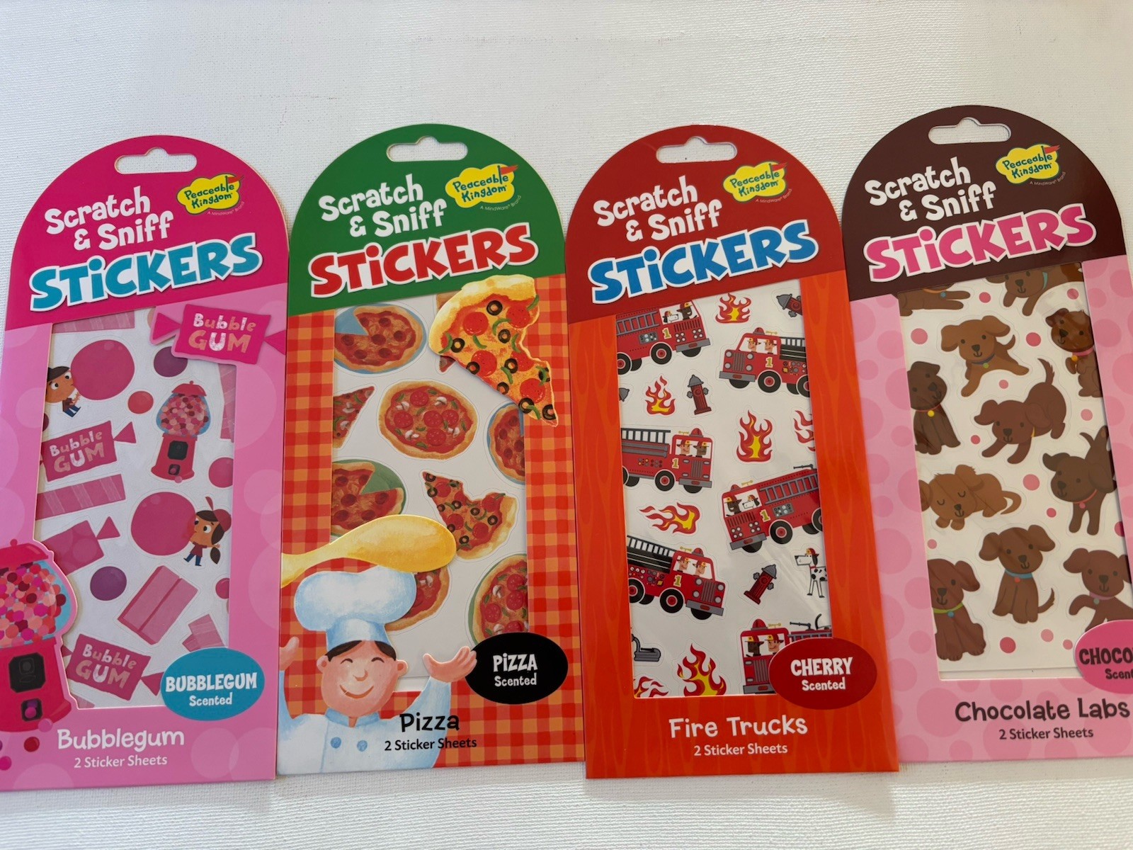 Scratch And Sniff Stickers Peaceable Kingdom : Chocolate Cherry Pizza Bubblegum