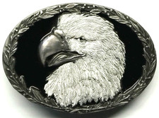 American Bald Eagle Patriotic Belt Buckle Vintage Buckles of America 3 3/4"w