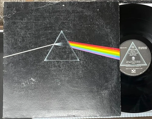 PINK FLOYD - DARK SIDE OF THE MOON - ORIGINAL VINYL LP + 1 POSTER album VG+/VG