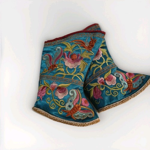 Infant/Children's Boots, Vintage Embroidered From Japan.