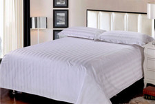 400 TC WHITE PLAIN 100 Cotton Sheet Set Twin Minimalist Modern Luxury Sleek