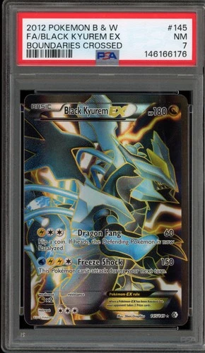 Pokemon Black Kyurem EX Boundaries Crossed Full Art #145 PSA 7