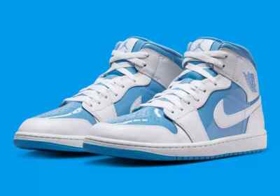 エアジョーダン1 Nike Air Jordan 1 Mid SE Shoes White Legend Blue FZ2142-114 Men's